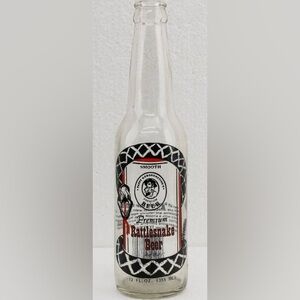 Vintage Texas Rattlesnake Beer Bottle Pappy Kershenstine's Premium Beer Mint